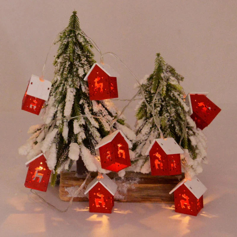 BowLift | Wooden Christmas houses with LED lighting for festive decoration