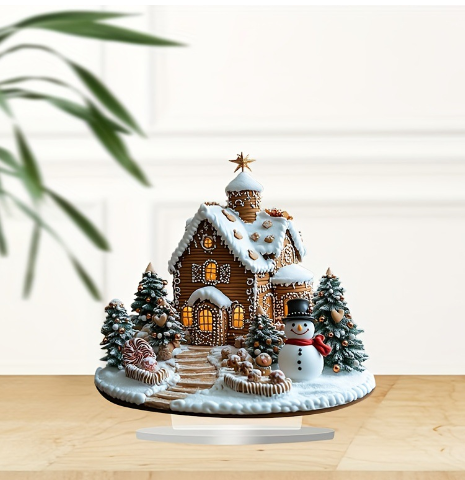 BowLift | Shining Gingerbread House – Charming Christmas table decoration with lighting
