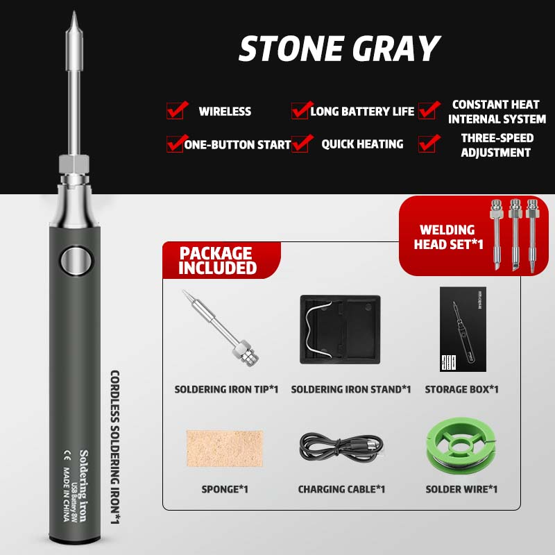 Cordless Portable Soldering Iron Set | Cordless & Rechargeable | Bowlift