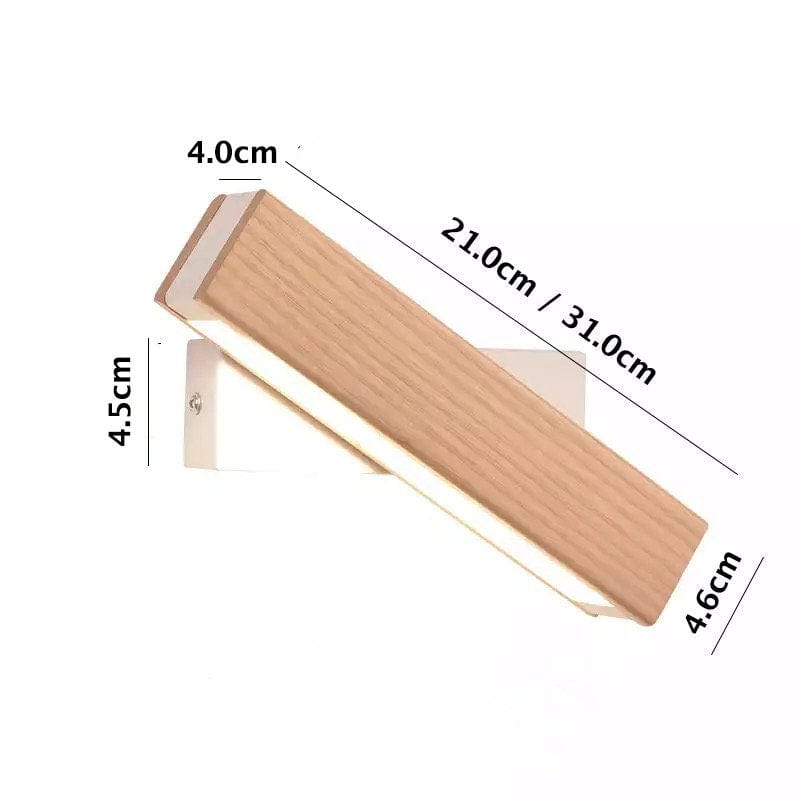 Nordic swivel LED wall light | Minimalist wood design | Bowlift