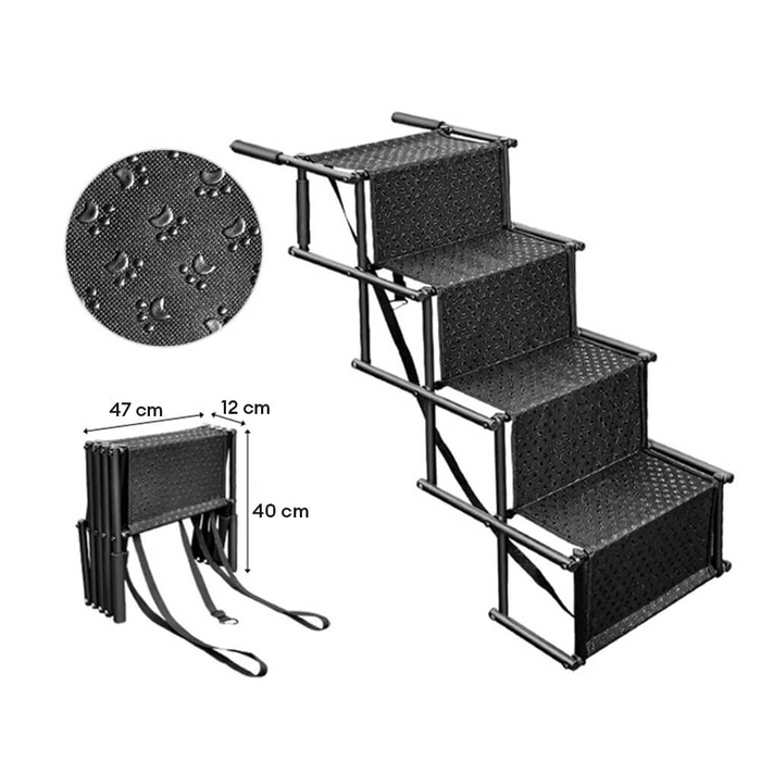 Folding Car Stair for Dogs | Safe Climbing for Puppies | Bowlift