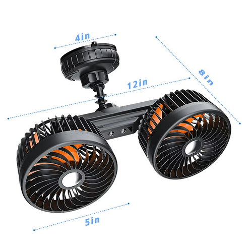 BowLift | AeroBreeze Car Fan | Wireless fan with 4000 mAh battery and 3 fan speeds