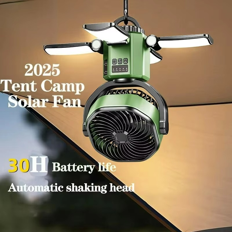 BowLift | VenturoX Camping Fan | Portable fan with 4 speeds and LED lighting