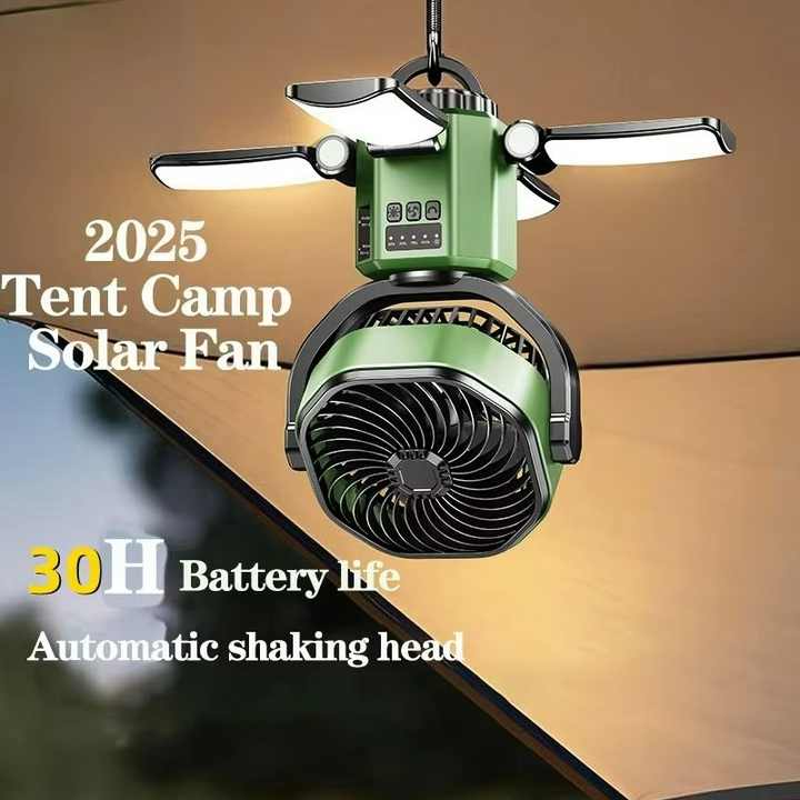 BowLift | VenturoX Camping Fan | Portable fan with 4 speeds and LED lighting