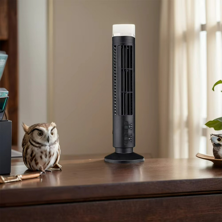 BowLift | Brisella AirFlow Fan | Bladeless design with USB power for style and safety