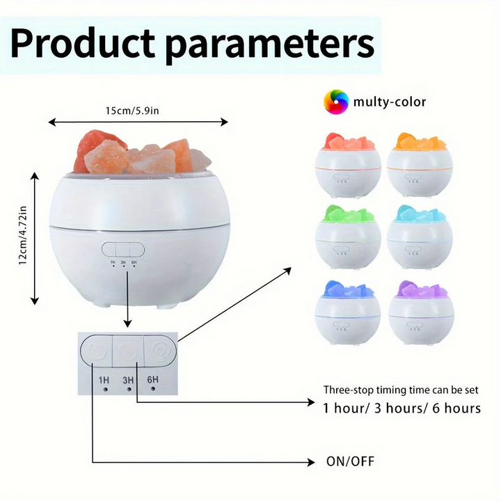 BowLift | 3 in 1 Salt Lamp Essential Oil Diffuser