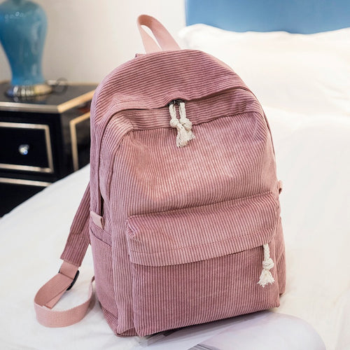 Corduroy backpack, 20–35 L, warming