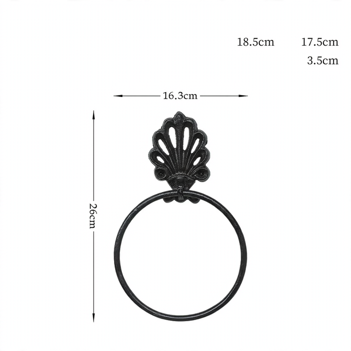Cast Iron Towel Holder Horseshoe Design Vintage
