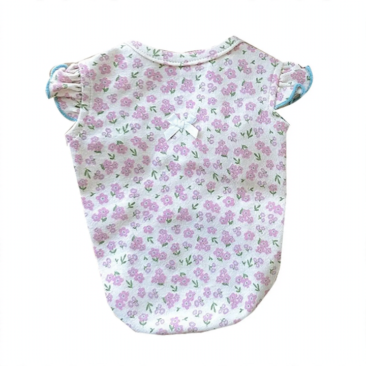 Light flower tank top for small dogs and cats