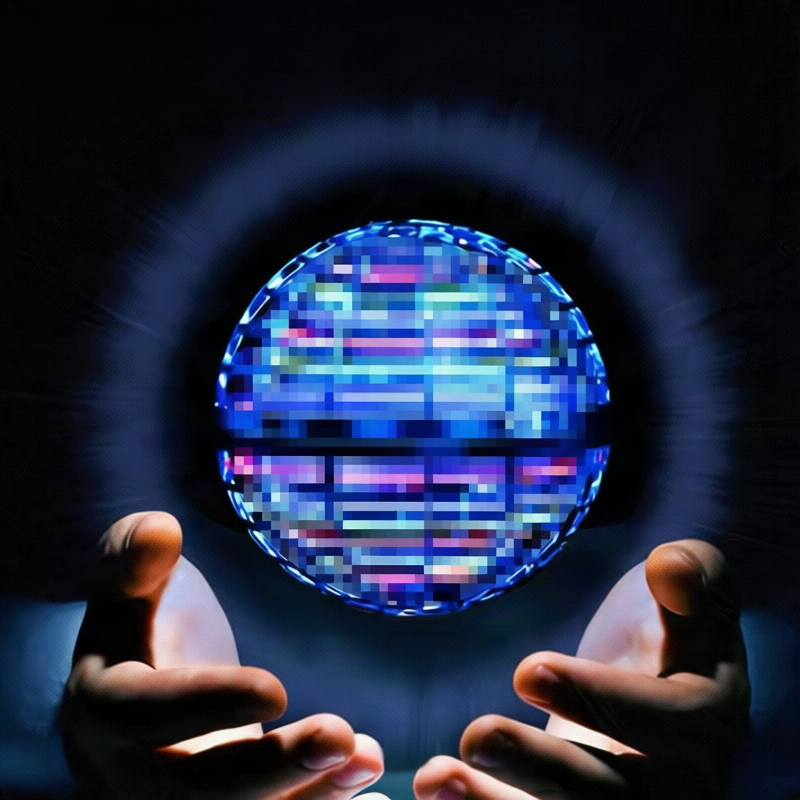 LED flying ball, glowing, with remote control