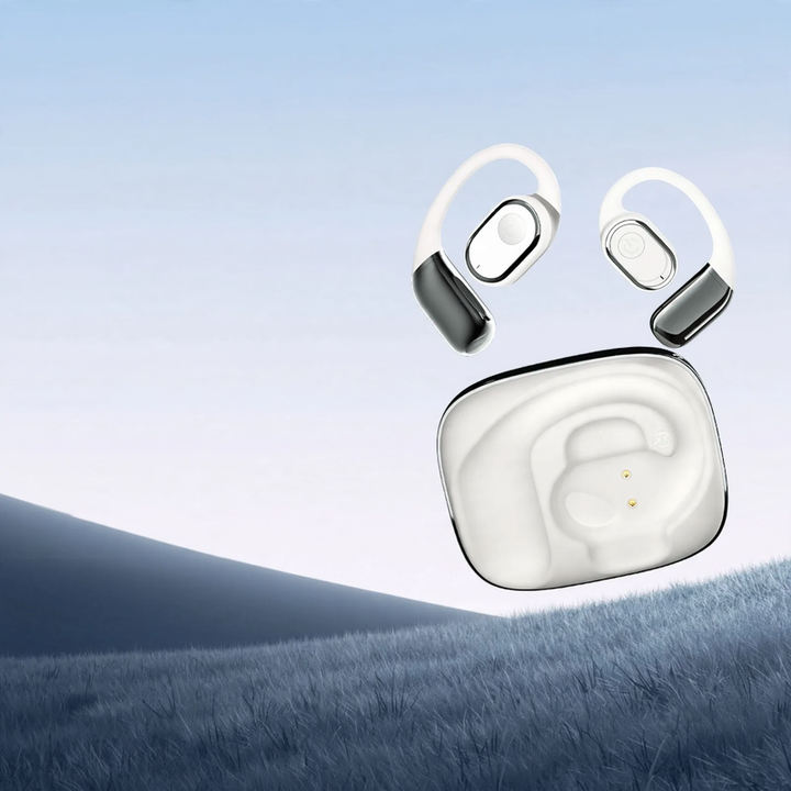 Open ear hook headphones with Bluetooth and noise cancellation