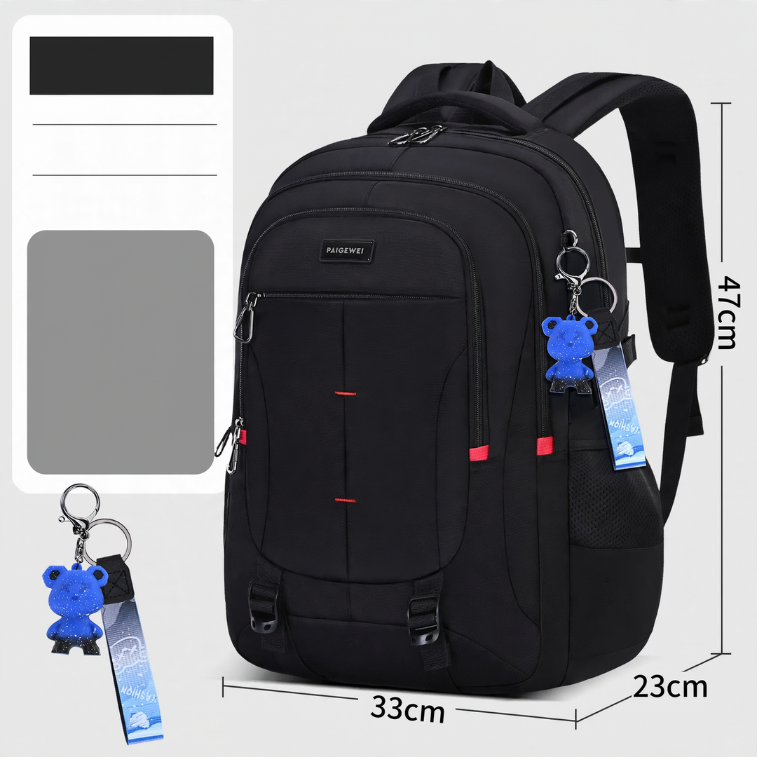 School backpack with roll-top closure, large
