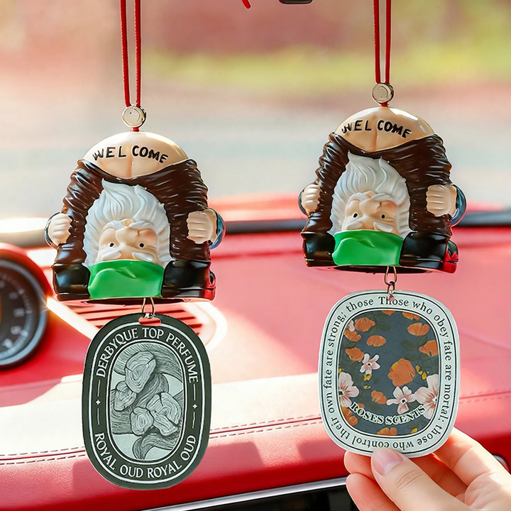 Gnome-Car Air Freshener with Scent Plates