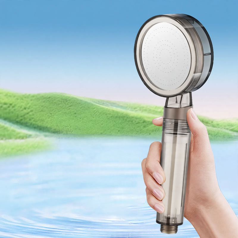 Shower head with filtration system and rain function