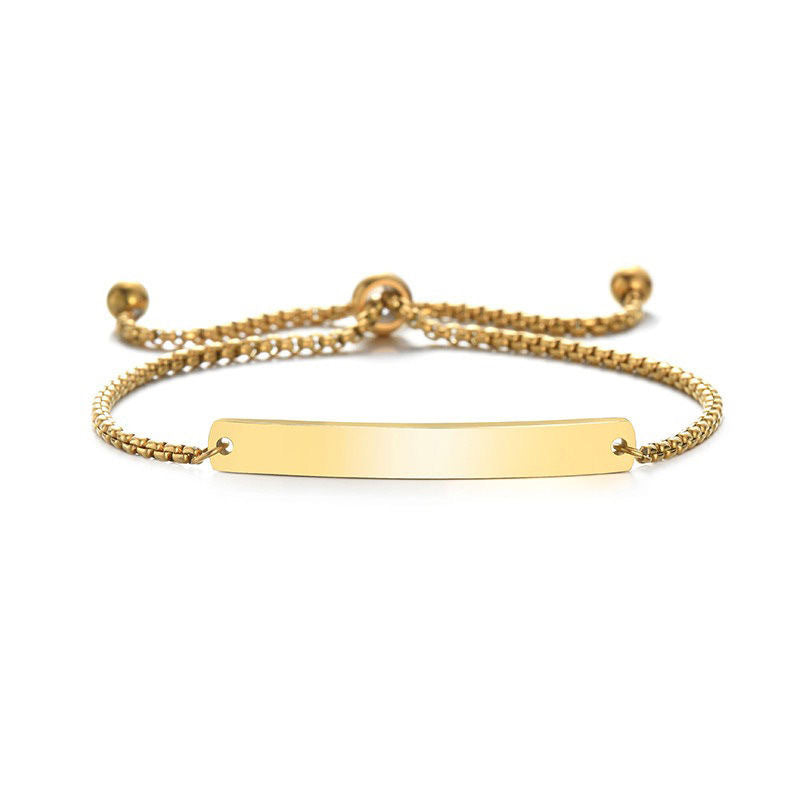 Stainless steel bracelet with geometric design