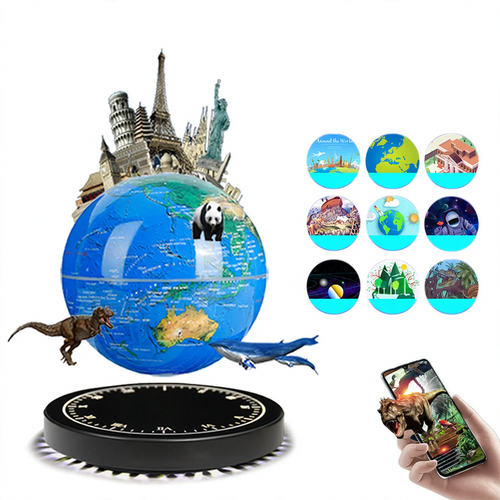 Magnetic levitating globe with LED lighting