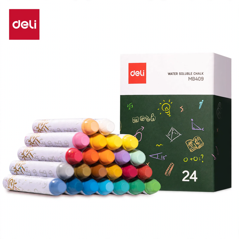 Chalk without dust, various colors and sizes