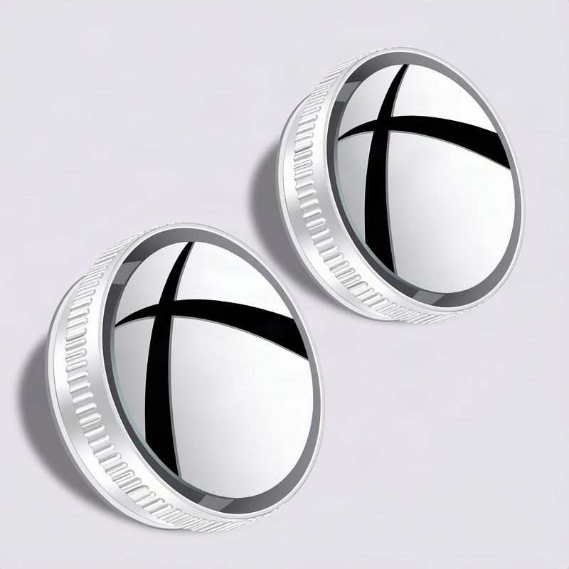 Vehicle blind mirror for gluing or suction