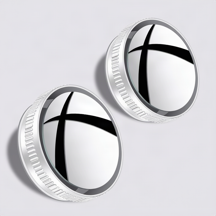 Vehicle blind mirror for gluing or suction
