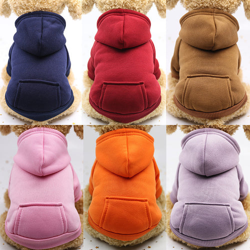 Dog coat made of sweatshirt fabric with pockets