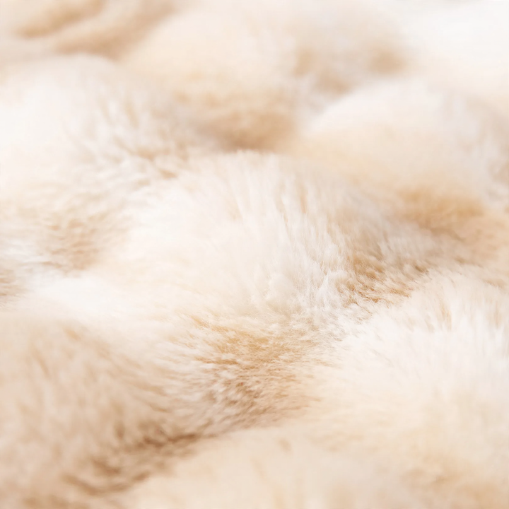 Rabbit fur pet blanket with tie-dye pattern