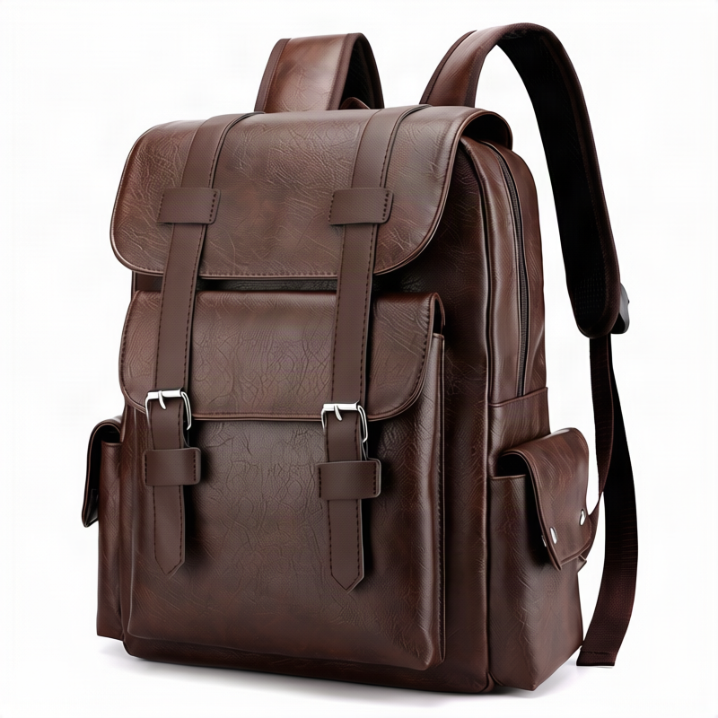 Backpack made of PU leather, 20–35 L, model 975