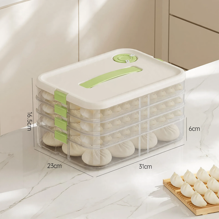 Large storage box for frozen dumplings