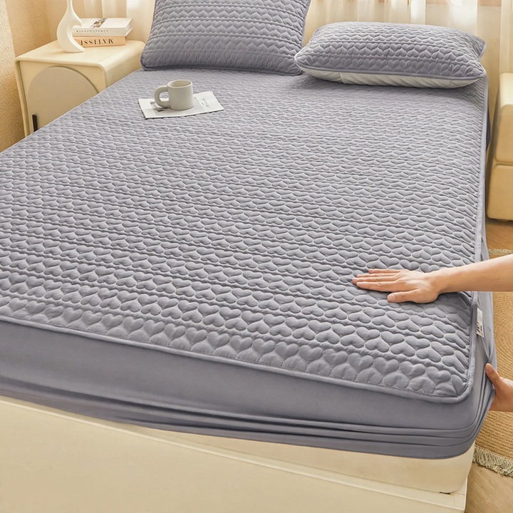 Fitted sheet, synthetic, padded