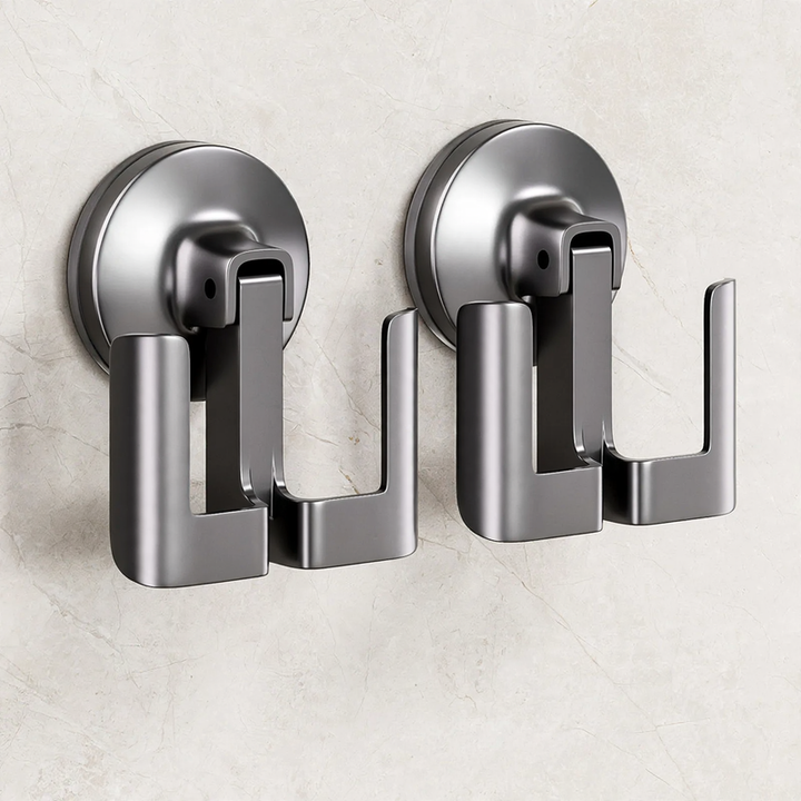 Bathroom shoe holder with suction cup, no drilling