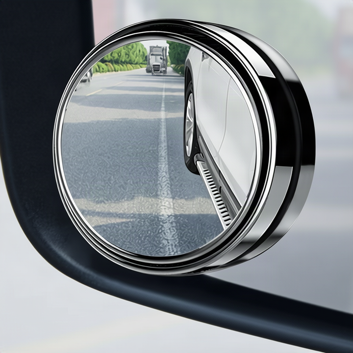 Vehicle blind mirror for gluing or suction