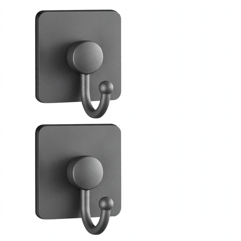 Stainless steel adhesive hooks, self-adhesive, no drilling