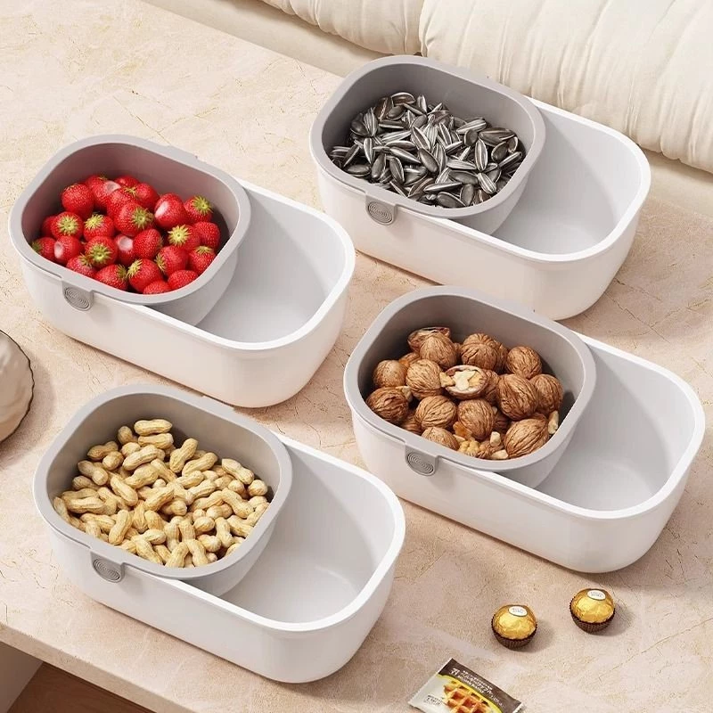Practical Snack Bowl | 2-tier Design for Clean Snacking | Bowlift