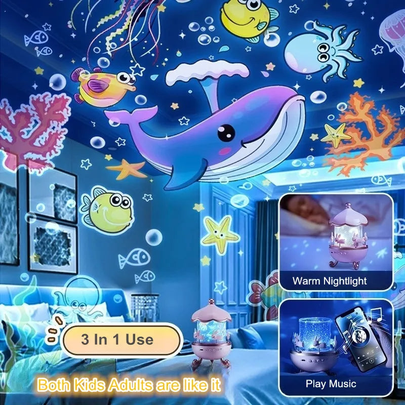 BowLift | Carousel Projector Night Light With Bluetooth Speaker