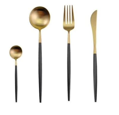 BowLift | Luxury 24-Piece Gold-Silver Cutlery Set for Stylish Table Setting