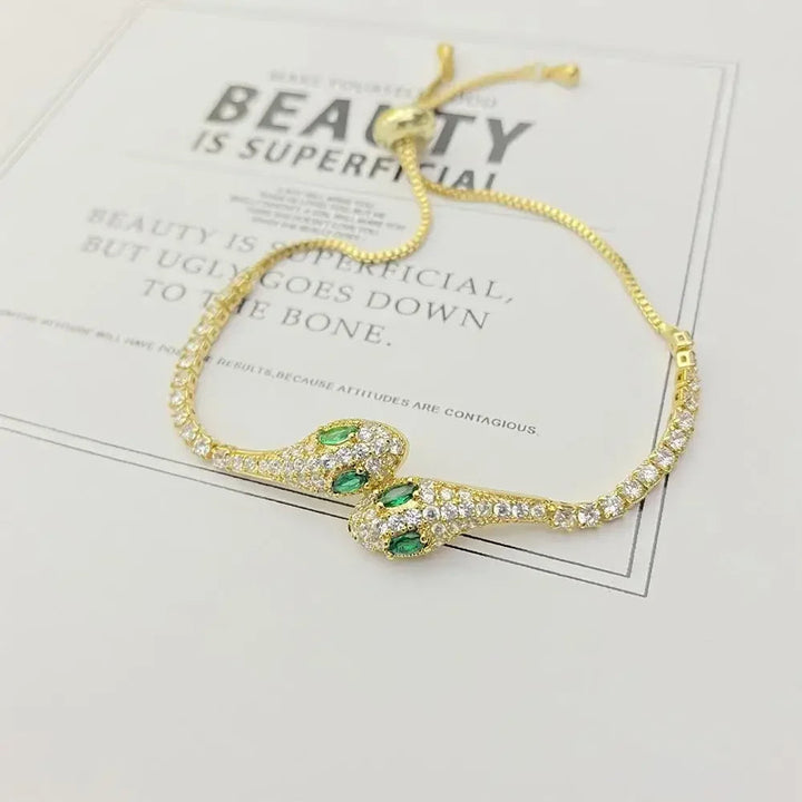 BowLift | Zircon Stone Adjustable Snake Bracelet