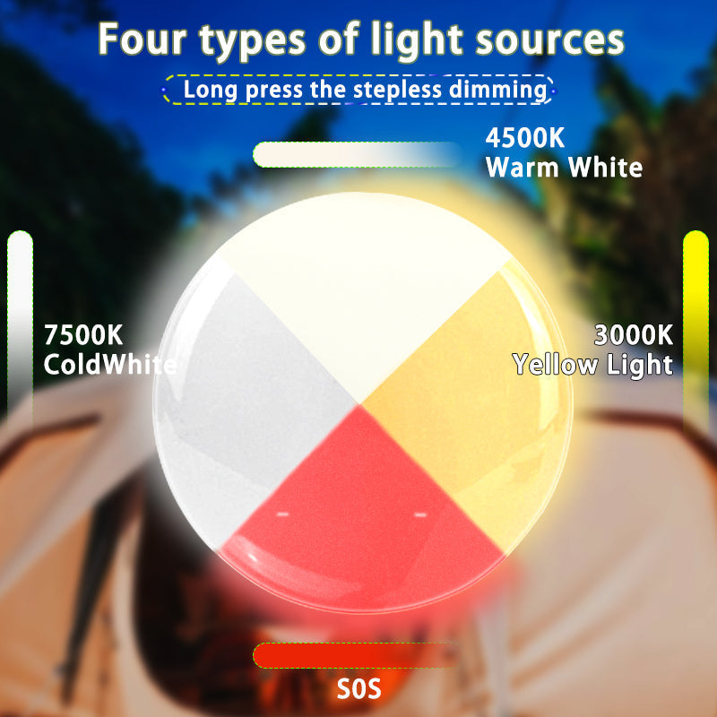 Rechargeable LED Camping Lamp with Magnets Bowlift
