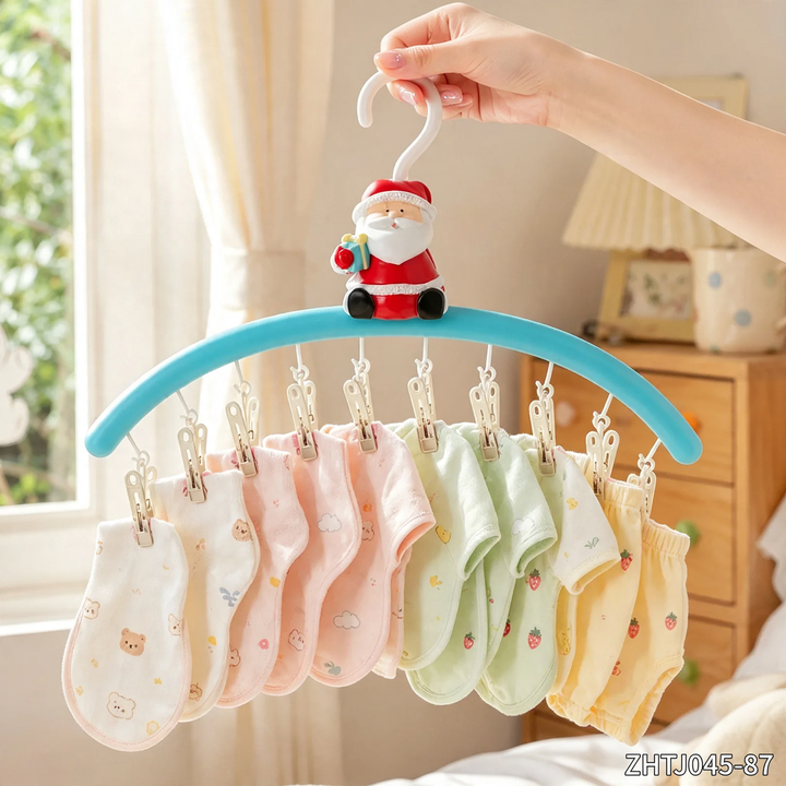 Christmas drying rack with clips