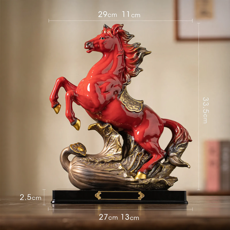 Ceramic Horse Figurine, Chinese Style
