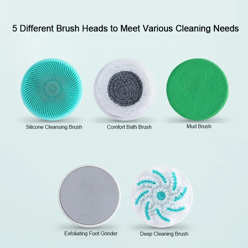 BowLift | 5-in-1 Electric Body Scrubber with Long Handle for Shower