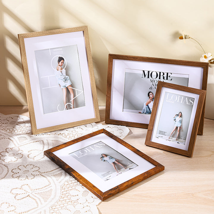 Wood picture frame, rectangular