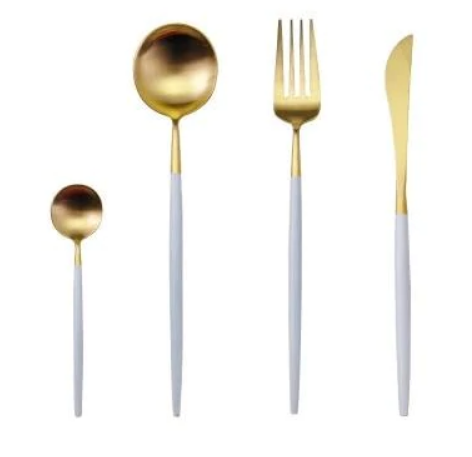 BowLift | Luxury 24-Piece Gold-Silver Cutlery Set for Stylish Table Setting