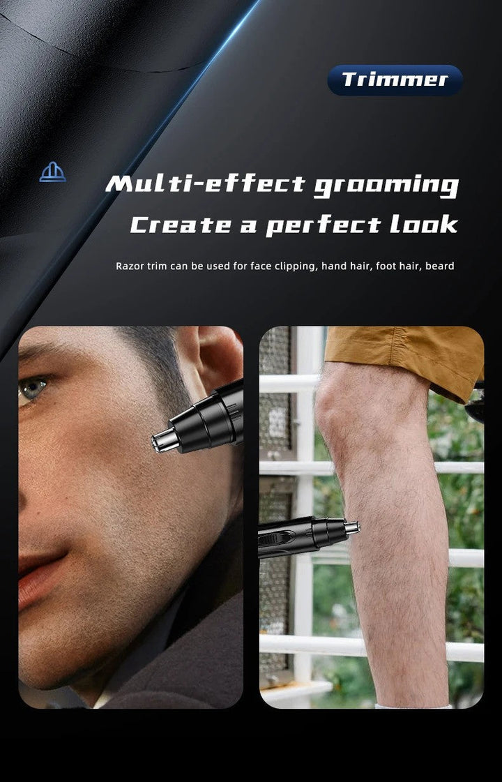 BowLift | SmoothTrim Rechargeable Nose and Ear Trimmer with Stainless Steel Blades