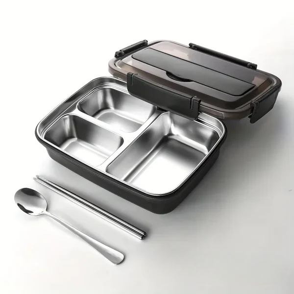 Leak-proof lunch box made of stainless steel with 3/4 compartments Bowlift