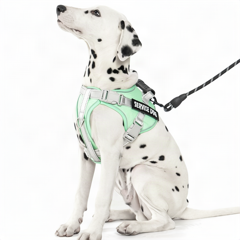 Dog harness made of polyester with leash, multiple sizes