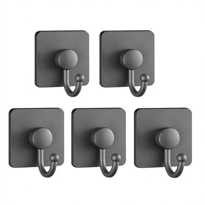 Stainless steel adhesive hooks, self-adhesive, no drilling