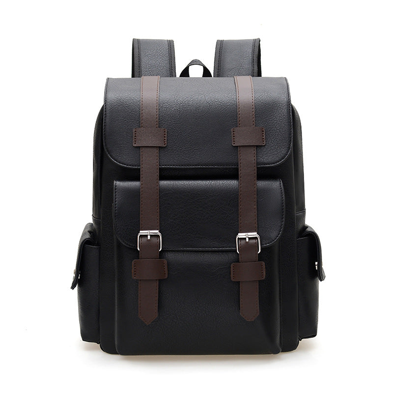 Backpack made of PU leather, 20–35 L, vintage style