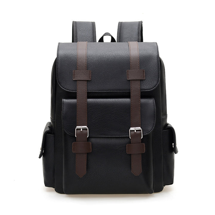 Backpack made of PU leather, 20–35 L, vintage style