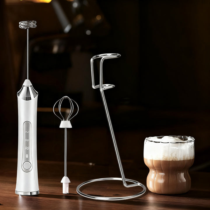 Electric milk frother, USB-C, multiple functions
