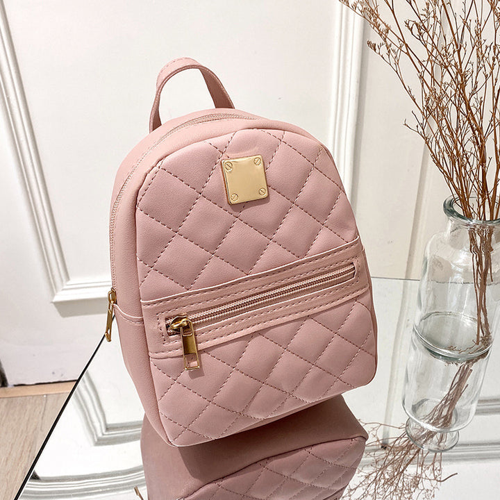 Embroidered backpack for women, PU material