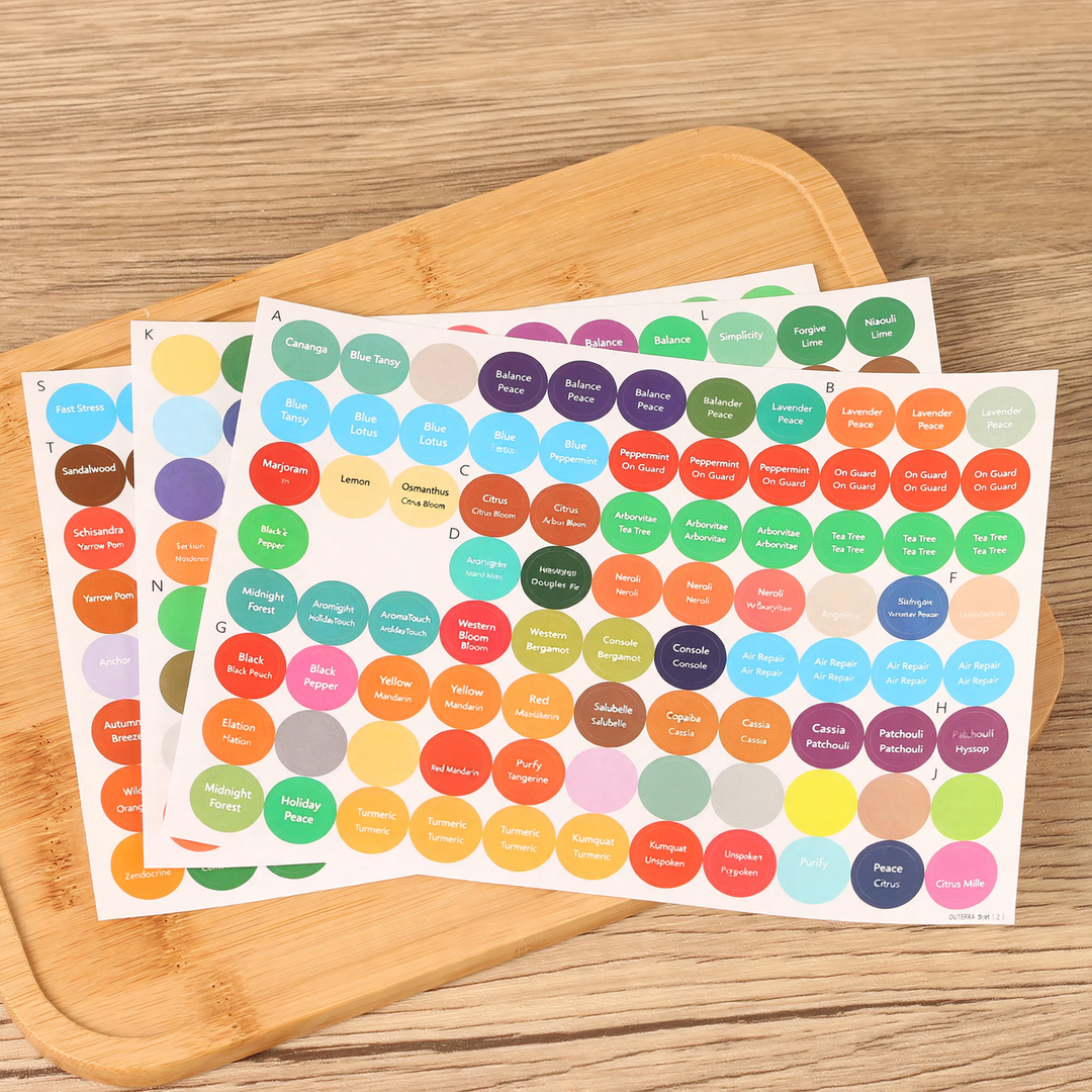 Round labels for bottles, self-adhesive